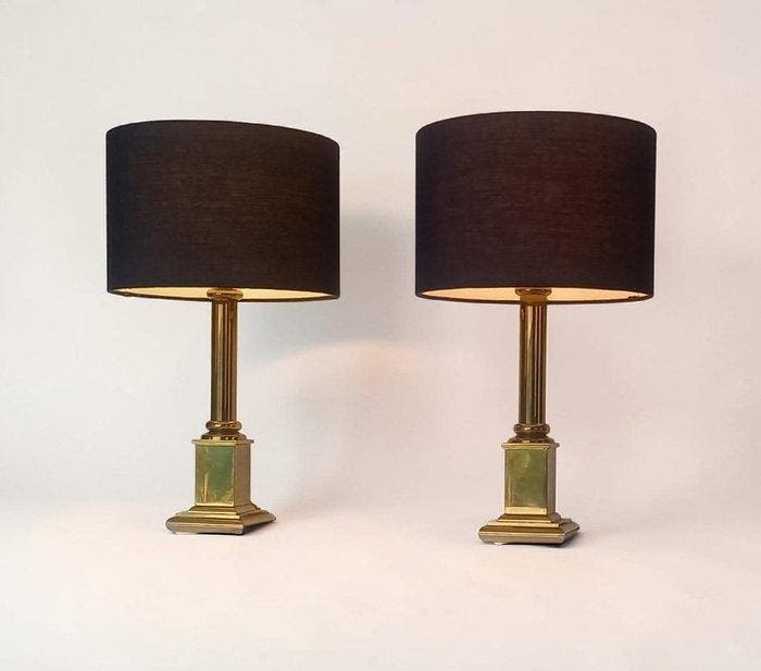 Lamp (2) - Kolom - Neoclassistische stijl - *Luxe* - massief, Antiek en Kunst, Curiosa en Brocante