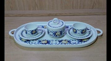 Villeroy & Boch - Koffie- en theeservies (7) - Cadiz -, Antiquités & Art