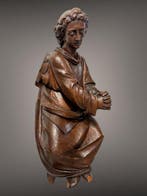Sculpture, Antieke engel / 18e - 19e eeuw - 45 cm - Chêne -