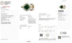 Trouwring - 18 karaat Geel goud - 1.55ct. tw. Smaragd -