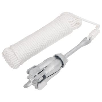 vidaXL Anker met touw inklapbaar 2,5 kg smeedijzer, Verzenden, Nieuw