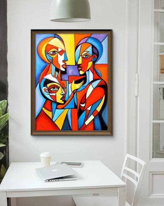 Denis Mihai - Eyes That Speak, Antiek en Kunst, Kunst | Schilderijen | Modern