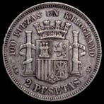 Spanje. Primera República. 2 Pesetas 1870*70 SNM (Zonder