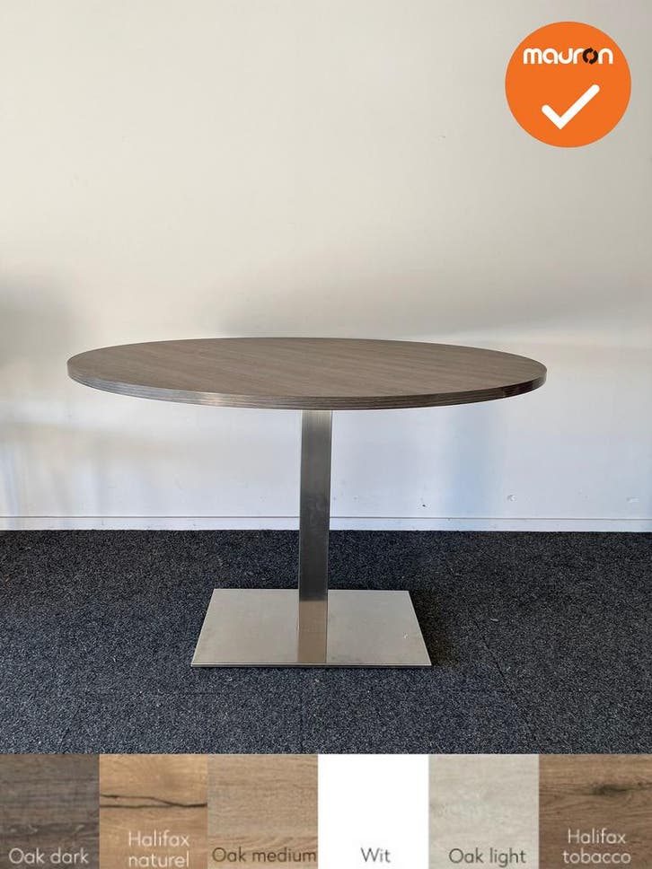Vergadertafel - rond - 120 cm - Bladkleur naar keuze Chrome, Zakelijke goederen, Kantoor en Winkelinrichting | Kantoormeubilair en Inrichting