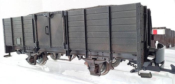 LGB G - Modeltrein goederenwagon (2) - Kolenwagen met, Hobby & Loisirs créatifs, Trains miniatures | Échelles Autre