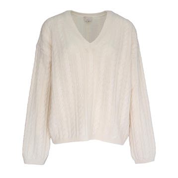 Milano Italy • off white kabeltrui • S, Verzenden, Wit, Maat 36 (S), Milano Italy