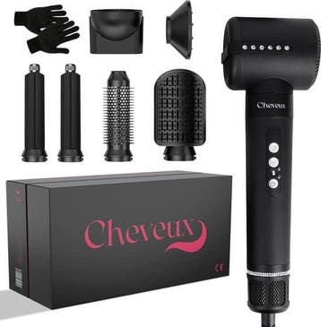 Cheveux 7-in-1 Airstyler PRO Zwart - Krultang - Fohnborstel, Verzenden