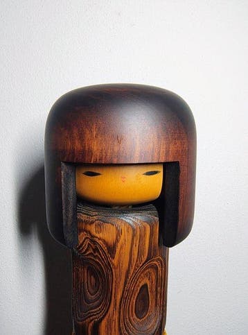 Uzaburo Okamoto – “Mori Kan” – Grote Ssaku Kokeshi Vintage