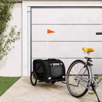 vidaXL Hondenfietstrailer oxford stof en ijzer zwart, Verzenden