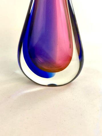 Oball - Vaas - Sommerso - Muranoglas - Rubino