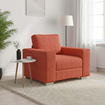vidaXL Sofastoel Rood Oranje 100x77x82 cm Corduroy Stof, Verzenden