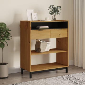 vidaXL Bartafel FLAM 92x45x110 cm massief grenenhout, Verzenden