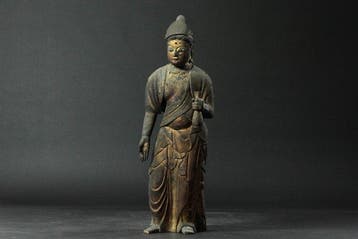 Rare Antique Eleven-Headed Kannon Bodhisattva Statue with