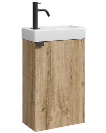 Toiletmeubel Apollo 40 x 22 cm Licht Eiken Fonteinmeubel, Verzenden