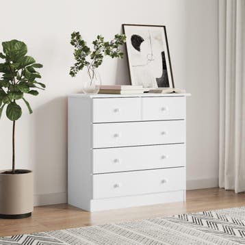 vidaXL Ladekast ALTA 77x35x73 cm massief grenenhout wit, Verzenden, Nieuw
