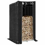vidaXL Haardhoutrek met regenhoes 100x100x200 cm, Verzenden