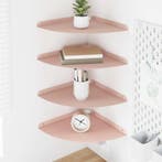 vidaXL Zwevende plank met plank met opslag 4 pcs Roze 30 x, Huis en Inrichting, Verzenden, Nieuw