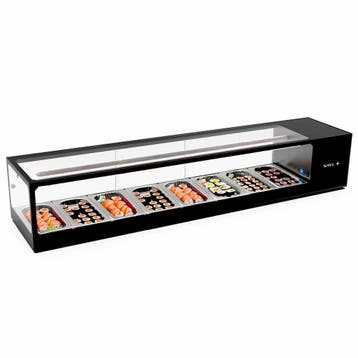 Sushivitrine | LOGIC | Zwart | 8x 1/3 GN | 0°C/+4°C |, Verzenden, Nieuw in verpakking