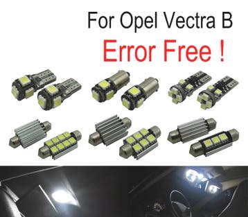 Kit 12 Ampoules Led Intérieur Pour Opel Vectra B Vauxhall 3, Verzenden