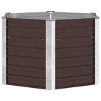 vidaXL Plantenbak verhoogd 129x129x77 cm gegalvaniseerd, Verzenden, Nieuw