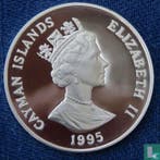 Kaaimaneilanden 1 dollar 1995 (PROOF) Blauwe rotsleguaan, Verzenden, Losse munt, Goud