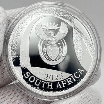Zuid-Afrika. 10 Runds 2025 – Bateleur Eagle – 2 oz Silver, Postzegels en Munten