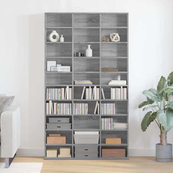 vidaXL Cd-kast 102x23x177,5 cm bewerkt hout grijs sonoma, Verzenden