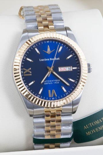 Lucien Rochat - BIENNE - Automatic - Blue - Bi-colour -, Nieuw