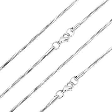 Fako Bijoux - Ketting - Slang Schakel - Snake Chain - RVS -, Bijoux, Sacs & Beauté, Verzenden