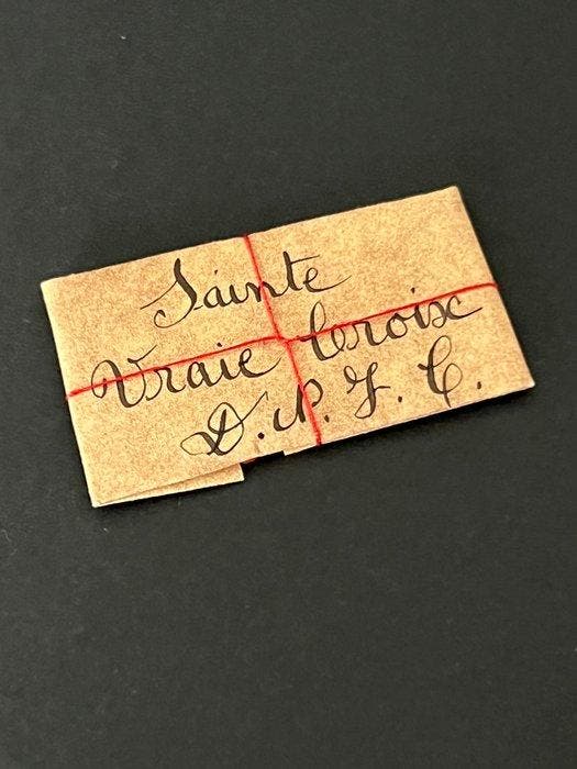 Reliekhouder - Papier - 1850-1900 - Sainte Croix D.N.J.C, Antiquités & Art, Art | Art non-occidental