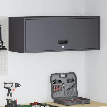vidaXL Zwart 80 x 33 x 35 cm Poedergecoat staal, Verzenden