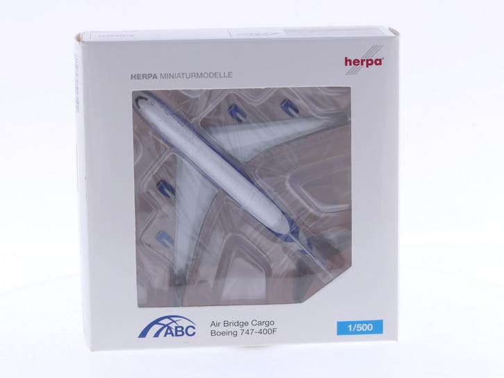 Schaal 1:500 Herpa 518192 Air Bridge Cargo Boeing 747-400..., Hobby & Loisirs créatifs, Modélisme | Avions & Hélicoptères, Enlèvement ou Envoi