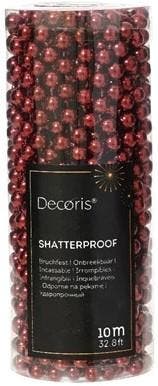 Parelketting parelguirlande ossenbloedrood donkerrood 8 mm, Nieuw
