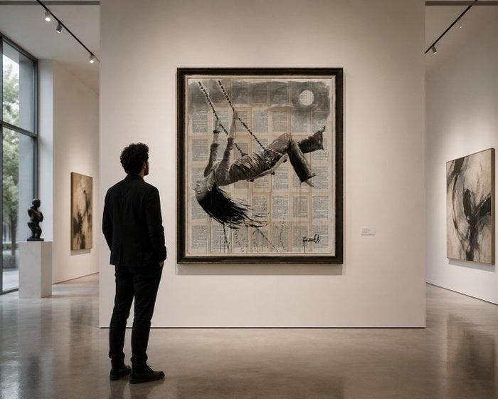 TOMEH - “Lunar Swing” – The Swing Series – Original Ink, Antiek en Kunst, Kunst | Schilderijen | Modern
