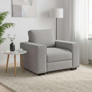 vidaXL Sofastoel Wolkgrijs 100x77x82 cm Stof, Verzenden