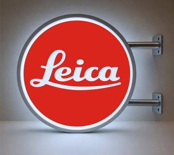 Insegna Leica bifacciale alluminio plexiglass 1 Digitale
