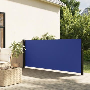vidaXL Windscherm uittrekbaar 140x600 cm blauw, Verzenden, Nieuw