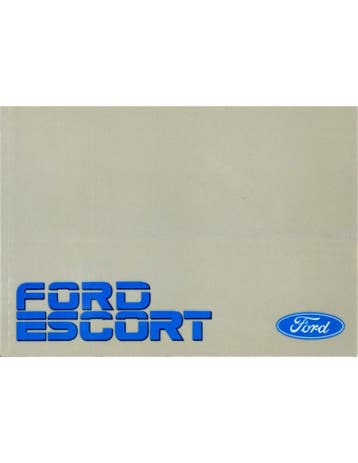 1990 FORD ESCORT INSTRUCTIEBOEKJE NEDERLANDS