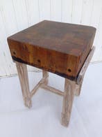 Équipement industriel - Support de boucher en bois vintage., Antiek en Kunst