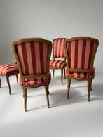 Stoel (6) - 6 Franse Louis XV-stijl walnootarmstoelen -