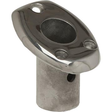 Rvs Vlaggenstokhouder Boot 20mm Inbouw 70 graden, Ophalen of Verzenden