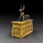 Replica van het oude Egypte Anubis-schrijn van koning, Antiek en Kunst