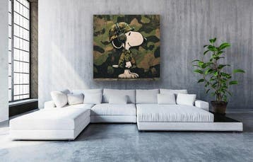 ERIC BRUMETTE - DJ SNOOPY ARMY SAVED MY LIFE - Toile L -