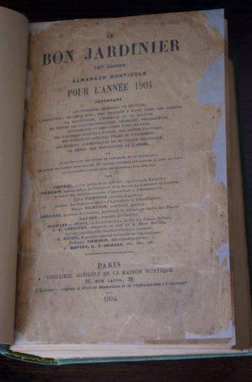 Vilmorin - Le Bon Jardinier - 1904