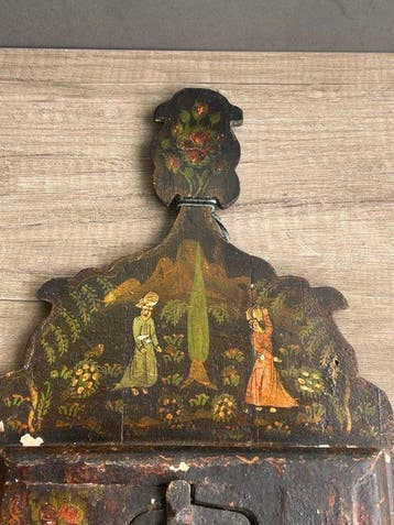 Wandspiegel - Papier-maché - Qajar Perzische Spiegeldoos, Antiquités & Art
