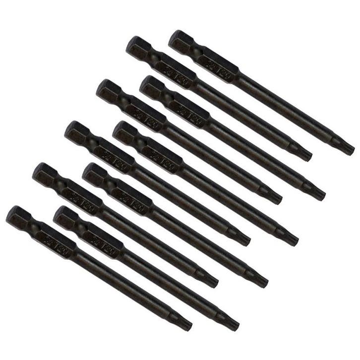 Set van 10 magnetische torx bits T 20  van gehard, Doe-het-zelf en Bouw, Gereedschapskisten, Ophalen of Verzenden