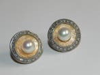 Boucles doreilles - 14 carats Or jaune Diamant (Naturelle)