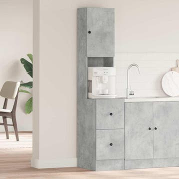vidaXL Keuken Kast Grijs 35 x 50 x 180 cm Bewerkt hout, Verzenden, Nieuw