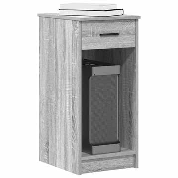 vidaXL Computertorenstandaard met lade 35x45x77 cm grijs, Verzenden, Nieuw