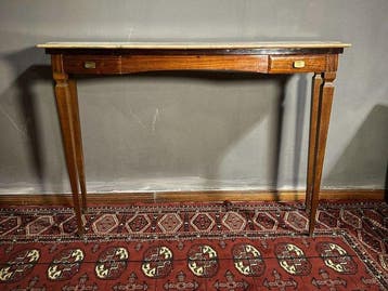 Console - Bois, Marbre, Laiton